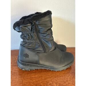 Women’s black zippered Totes all weather boots black 10M
